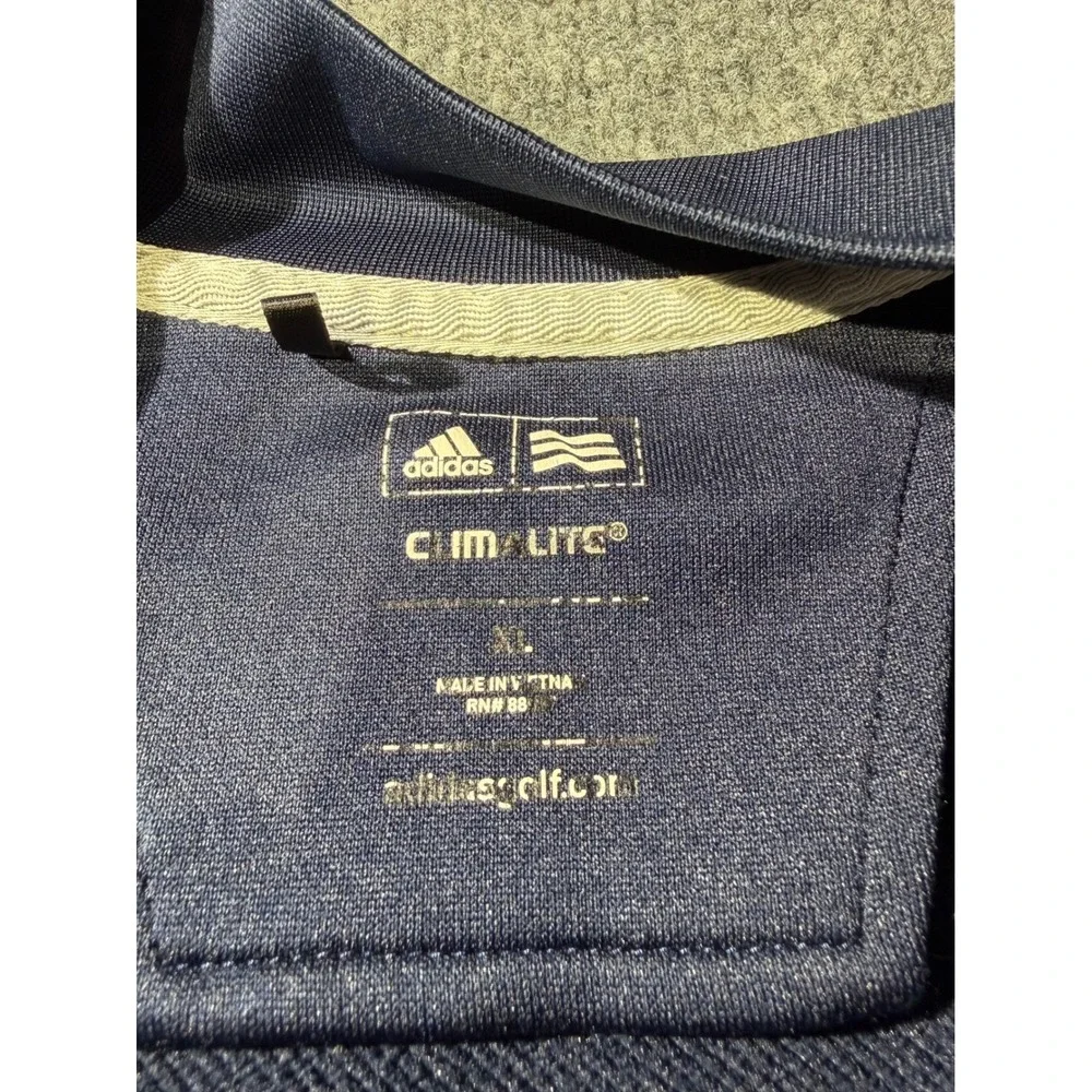 Adidas Golf Climalite Mens XL Navy Blue Quarter Zip Pullover Z97274 Performance